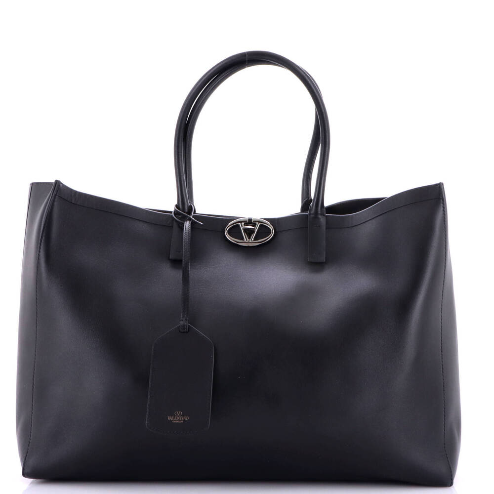 Valentino Garavani Large VLogo Locker Tote Leather